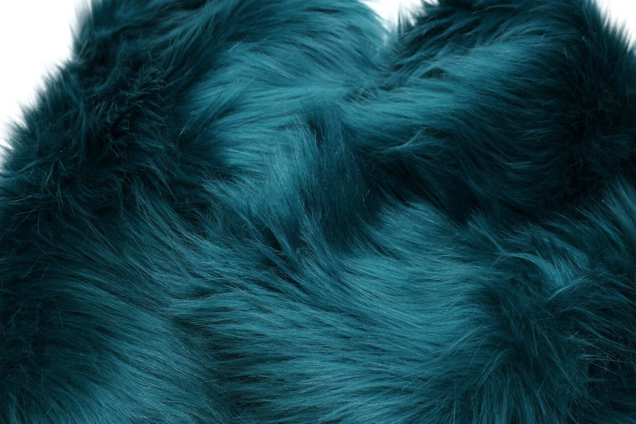 Teal Blue Faux Fur